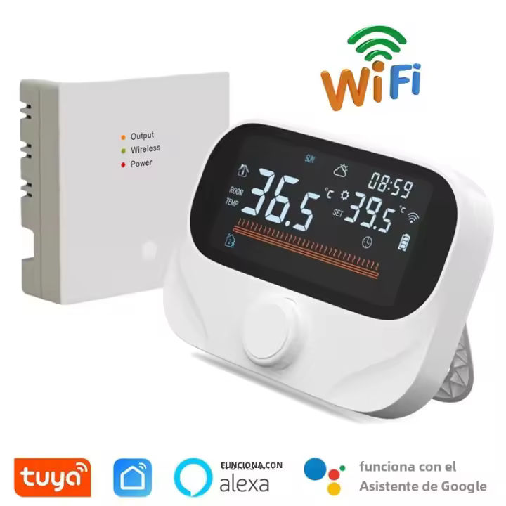Termostato Inteligente Wifi Tuya Para Casa Con Control Digital De Temperatura Para Calefacción De Agua Y Gas Compatible Con Alexa Y Google Home - 1