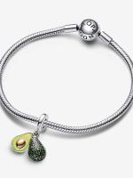 Pandora - Charm Doble Colgante de aguacate - Plata de ley y Baño de Oro de 14 K - details 1