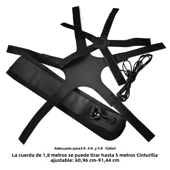 Entrenador De Fútbol Para Niños Cinturón Auxiliar De Rotación Ajustable De Tela Elástica De Nylon Herramienta De Fitness Para Entrenamiento De Golpes De Bola De Fútbol - 1