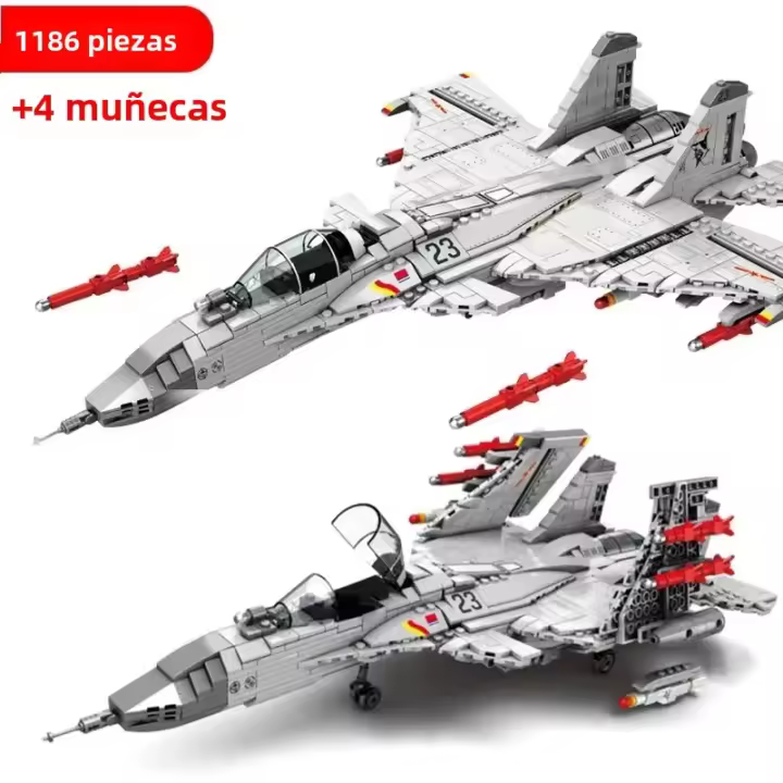 Bloques De Construcción Serie Fuerza Aérea Military J-15 Flying Shark Avión De Combate Juguetes De Avión Para Niños Regalo De Cumpleaños - 1