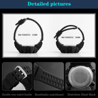 Reloj Deportivo Para Hombre YIKAZE LED Digital Multifuncional Militar Grande Impermeable Fitness Reloj Electrónico Con Pantalla Luminosa Resistente Al Choque - details 15