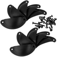 Juego de 10 Tiradores pomo de Puerta de 98mm, decoración para muebles y bolsillos, color Negro - details 0