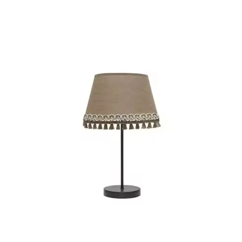 FABRILAMP Lámpara de Mesa Sobremesa Ada 1xe14 Negro/Arena 43x25x25 Cm - Diseño Elegante - 1