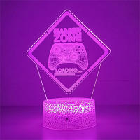 Lámpara De Ilusión 3D Gamer Zone Control Remoto Y Táctil Cambio De Colores 16 Luz Nocturna Para Juegos Videojuegos Regalo Para Hombres - details 6