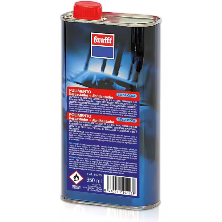 Krafft Pulimento Coche Reparador de Arañazos Sin Silicona No Necesita Accesorios Ref 14223 -650ml - 1