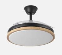 FABRILAMP PREMIUM Ventilador  Dc Evros 72w 6120lm Negro/haya 107d 3asp.desplegables 3000-4000-6000k Remoto+temp+memoria Incluye mando a distancia y dos tijas de 10 y 25 centímetro Productos originales calidad de confianza - details 5