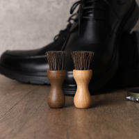 Cepillo De Cuidado De Zapatos Con Pelo De Caballo Cepillo De Limpieza Pequeño De Encina Suave Para Cuero Eliminación De Polvo Y Pulido - details 2