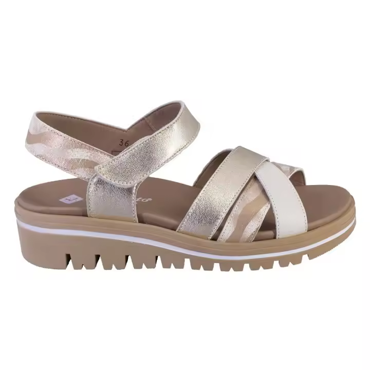 PIESANTO 240784 Sandalias de mujer beige PIEL 524 - 1