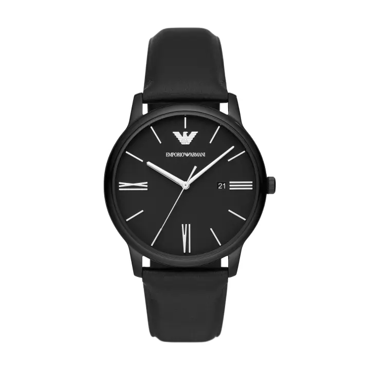 Emporio Armani Reloj PRO-PLANET LEATHER，BLACK，QUARTZ/3 HAND DATE AR11573 - 1