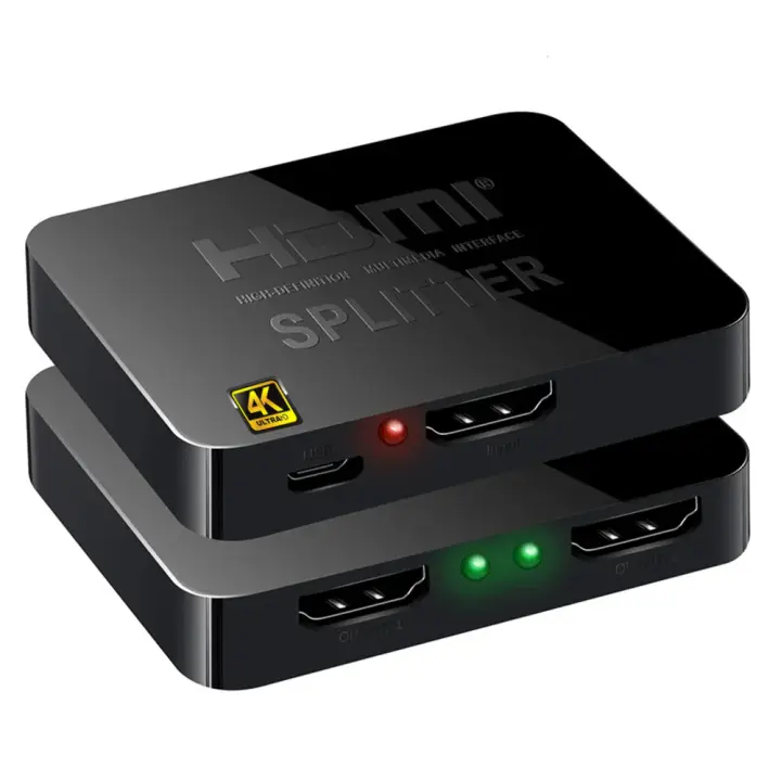 Duplicador HDMI 1x2. Splitter señal HDMI 1 entrada 2 salidas. 4K - 2K .TRICOM - 1