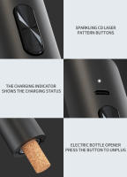 Kit de Abridor Eléctrico Kolitong ( Elegante y Inteligente Automático) | Abre Botellas con un Toque · Incluye 4 Utensilios de Vino | Ideal para Hogar y Regalos KP1127 - details 7