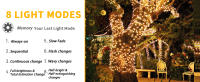 Cadena De Luces Solares De 35m Con 420LED Para Decoración De Navidad Boda Y Fiesta Resistentes Al Agua Para Jardín Exterior - details 3