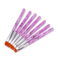 Kit De Arte De Uñas 21Pcs Con Pinceles De Acrílico Rosa Marcas De Mármol Rotuladores De Gel UV Diferentes Tamaños De Puntas - details 5