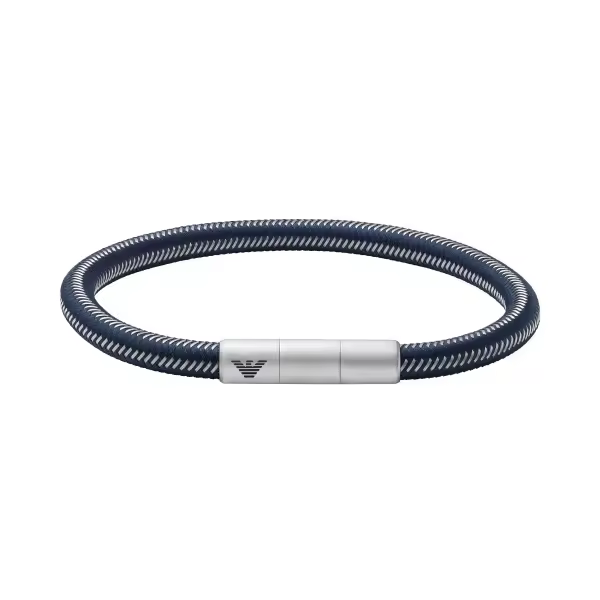 Armani pulsera para hombres moda joyas de lujo ligero acero inoxidable nylon pulsera tejida regalo de cumpleaños para hombres EGS2990040 - 1