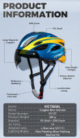 Casco De Bicicleta VICTGOAL Para Hombres Con Luz Trasera Y Gafas Magnéticas UV400 Visera Sol Protección Integral Para MTB Scooter Eléctrico Y Ciclismo - details 1