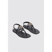 LIUJO SABA 12 Sandalias Planas Mujer Negro - details 0