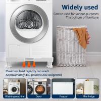 Soporte Para Lavar La Ropa Anti Vibración Pies Móviles Pedestal De Lavadora Base De Muebles De Plástico Cuadrado Ajustable Para Electrodomésticos - details 4