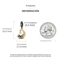 Encanto De Colgante De Árbol De Familia Platinado En Plata Para Pulsera De Bangle Y Collar DIY Regalo Con Doble Vuelo Aéreo - details 164