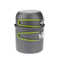 Juego De Cocina Para Camping De Un Solo Persona En Aleación De Aluminio Pesado Y Compacto Para Viajes Y Acampar - details 1