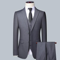 Traje De Tres Piezas Para Hombre Primavera Otoño Dos Botones Carrera Trabajo Decorativo Cuerpo S-6XL Con Chaleco Y Pantalones - details 5