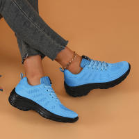 Zapatillas De Correr Casual Para Mujer Transpirables Ligeros Con Plataforma Y Cordones Zapatos Deportivos De Camuflaje Para Caminar Al Aire Libre - details 5