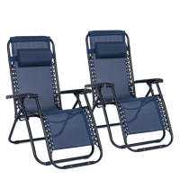 Set de 2 sillas Gravedad Cero reclinables Tumbonas sillas reclinable ajustable butacas plegable con almohada 165x68x110 , ligero de  6 kilos ideal para playa, jardín, terraza, patio - details 7