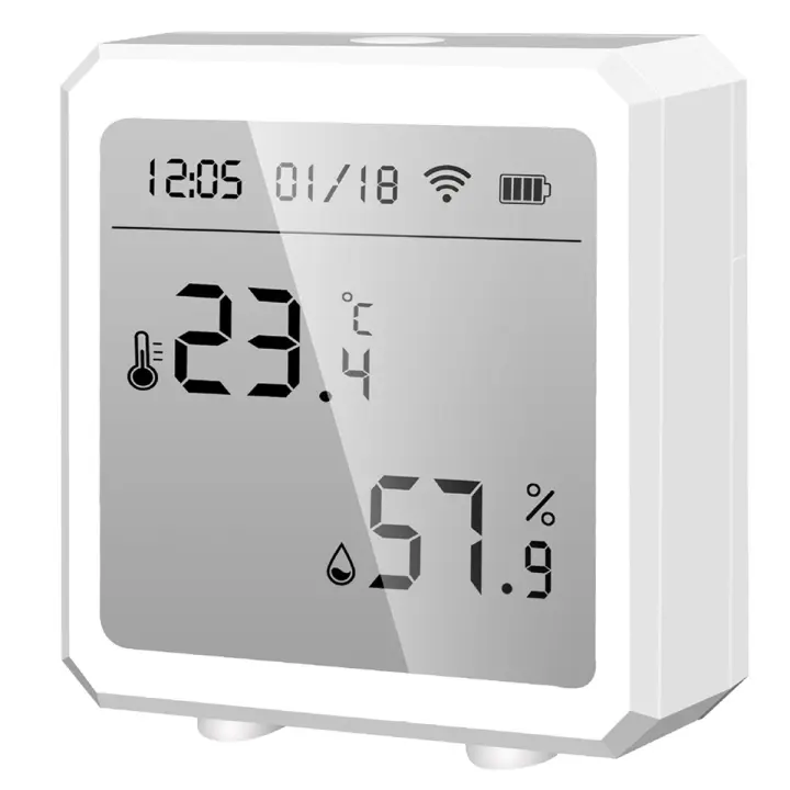 Higrómetro Termómetro WiFi Inalámbrico Sensor De Humedad Con Alarma Por App Para Interior Y Exterior Compatible Con Alexa Y Google Assistant - 1