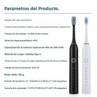 Cepillo De Dientes Eléctrico Sonic Con Vibración Dental Limpiador Blanqueador USB Recargable Cuidado Oral Para Adultos Cerdas Suaves 15000 Vibraciones Por Minute - details 11