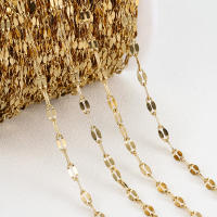 Cadenas De Labios De Acero Inoxidable 2 Metros Para Collares Pulseras DIY Suministros De Joyería Color Acero Y Oro - details 1