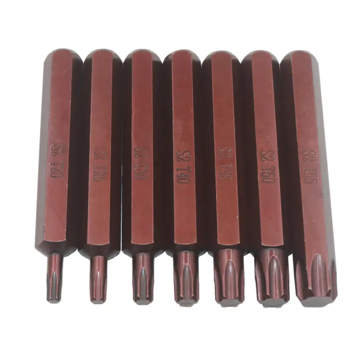 1PC Bits De Destornillador Estrella Torx Con Mango Hexagonal De 30mm/75mm T20/T25/T30/T40/T45/T50/T55 Magnético Antideslizante Para Herramientas Eléctricas Y Impacto - 1