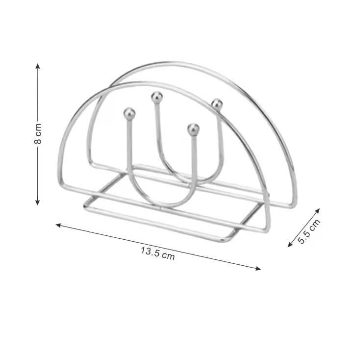 oporte Elegante para Servilletas de Metal - Diseño Elegante de Hierro Fundido, Dispensador Vertical de Pañuelos para Mesa de Comedor, Cocina y Café, Solución de Almacenamiento Sencilla, Artículo de Decoración para Café|Accesorio de Mesa Elegante|Organizad - 1