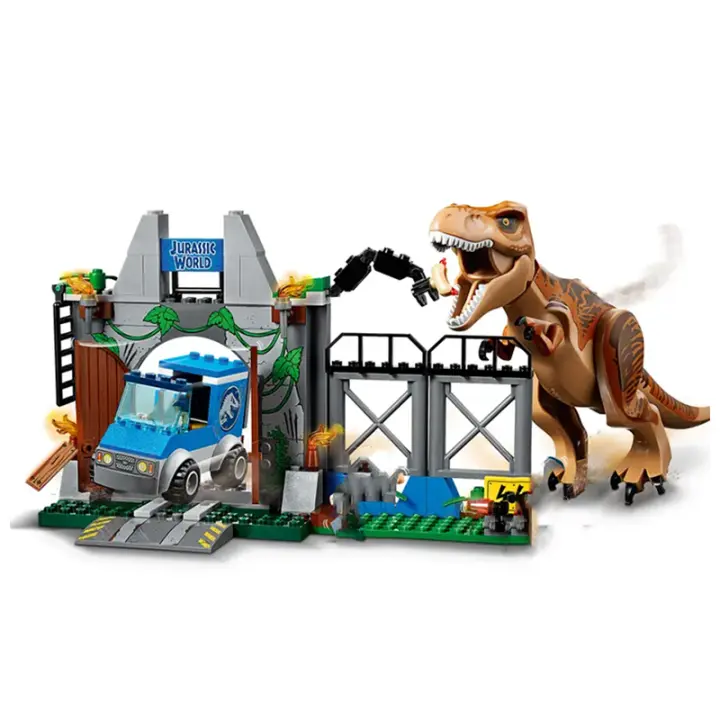 Conjuntos De Bloques Compatible Serie Dinosaurio T. Rex Breakout Indominus Rex Juguetes De Montaje Para Niños Regalos De Vacaciones Material ABS Tamaño Pequeño - 1
