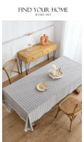 Mantel De Algodón Lino De Otoño En Gris Con Borlas Para Comedor Cocina Picnic Boda Estilo Rústico Farmhouse Cubierta De Malla - details 7