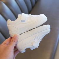 Tenis Deportivos Niños Niñas Primavera/Otoño Nuevos Zapatillas Casuales Cuero Suela Suave Hombre Mujer Niños Pequeños Zapatos Blancos - details 7