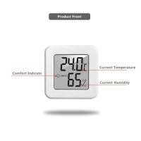 Mini Medidor De Temperatura Y Humedad Electrónico Blanco Con Pantalla De Rostro Sonriente Para Coche Y Refrigerador - details 4