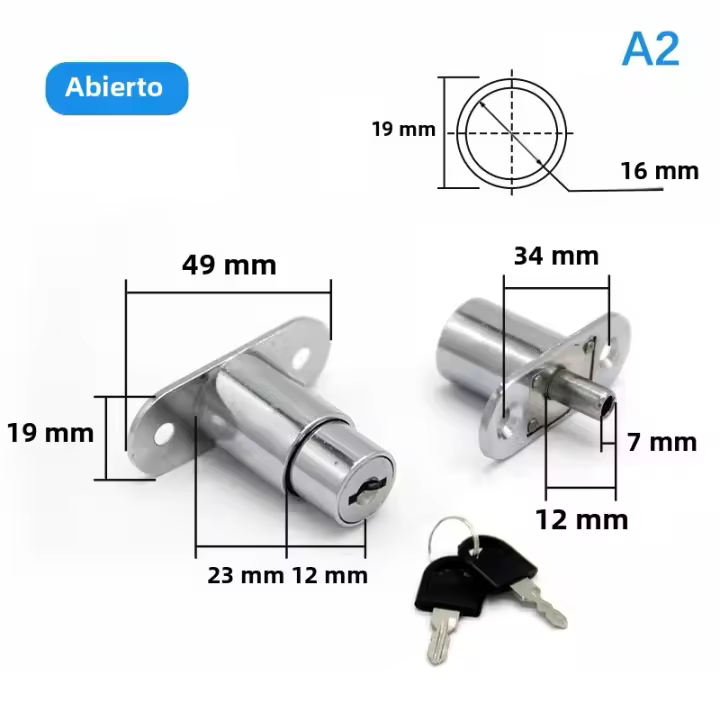 Cerradura De Deslizamiento Para Cajón Seguridad De Ventana Armario De Exhibición Cerradura De Puerta Sliding Locks - 1