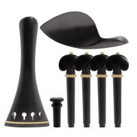Juego De Accesorios Para Violín Natural De Ébano Calidad Superior Con Reposabrazos Ajuste De Tono Y Pies De Punta Musical Instrumentos De Cuerda - details 0