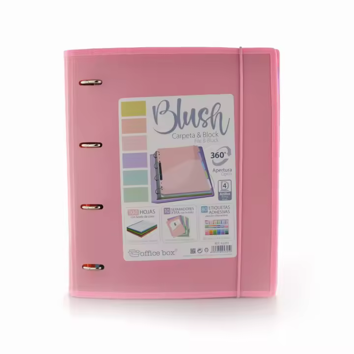 Office Box Carpeta & Block A4 Blush Pastel - 1