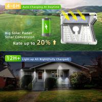 Pack 4 Luces Solar Exterior 33 LED Súper Brillante Focos Led Exterior Impermeable Solares con Sensor de Movimiento, 3 modos, Resistente al Agua IP65, Luces Solares Led Exterior para Jardin, Garajes, Caminos, Puertas Delanteras - details 1