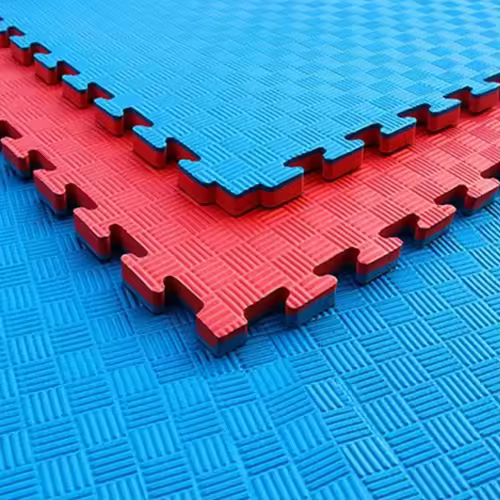 Tatami Puzzle EVA Rojo-Azul | Duradero Antideslizante Absorbe Impactos - 1
