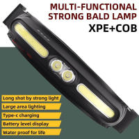Linterna Frontal COB+LED Potente 210° Ancho Banda Ajustable Recargable USB C Luz Roja Adaptable Para Senderismo Camping Autodefensa - details 0