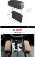 Caja De Reposabrazos Para Coche Soporte De Codo Ajustable Organizador De Espacio Entre Asientos Almohadilla De Reposabrazos Universal Accesorios Para Coche Material PU Cuero - details 4