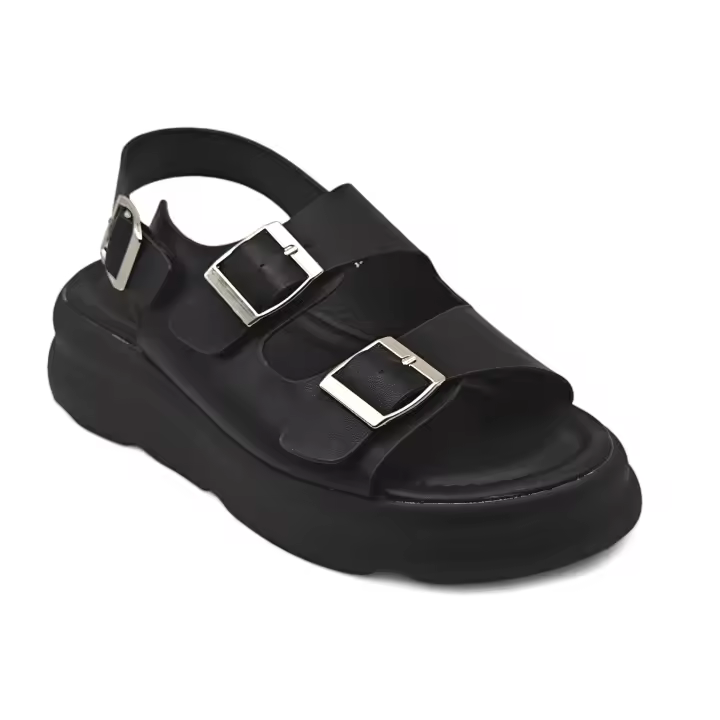 Calzados soraia, sandalias para mujer con correa ajustable con hebilla, color mates, plama con plataforma - 1
