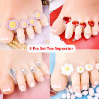 8Pcs Separadores De Dedos Para Pintura De Uñas De Silicona Suave Para Pedicura Conjunto De Espaciadores Para Pies - details 0