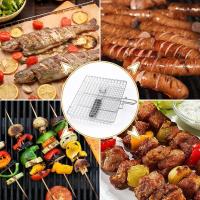 Cesta De Asado Portátil Para Camping Y Exteriores En Acero Inoxidable Gran Tamaño Con Palas Plegables Accesorios Para Pescado - details 4