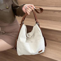 Bolso De Hombro Cruzado Grande Para Mujer Bolsa De Tela De Lona Versátil Para Nuevo Viaje Bolsa De Mano Doble Para Estudiantes - details 6