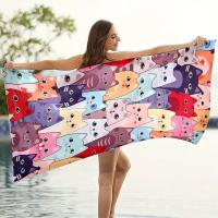 Toalla De Playa De Microfibra Super Absorbente Y Secado Rápido 140x70cm Estampado De Mariposa Para Natación Y Piscina - details 5