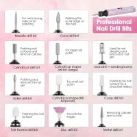 LINMANDA Kit De Pedicura Eléctrica Recargable Mini Máquina De Pulir Uñas Portátil Para Hogar Y Salón Herramienta Multifuncional De Belleza Para Uñas - details 16