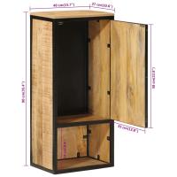 vidaXL Mueble de baño madera maciza de mango y hierro 40x27x90 cm - details 5