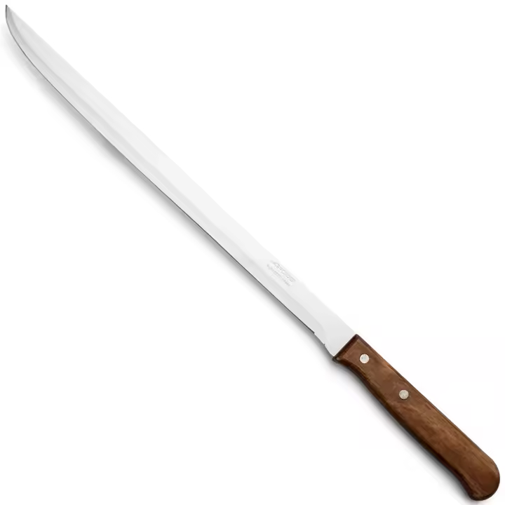 ARCOS Latina - Cuchillo Jamonero Flexible (250 mm) - 101300 - Hoja de Acero Inoxidable Nitrum® - Mango de Madera Comprimido - 1
